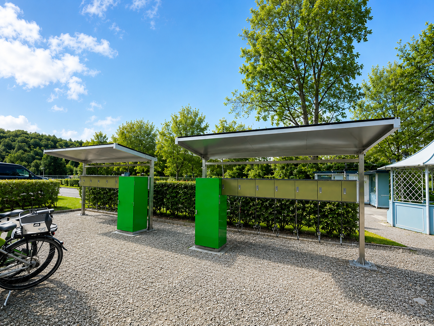 Zwei Ladestationen auf der Insel Mainau von Fend Solar