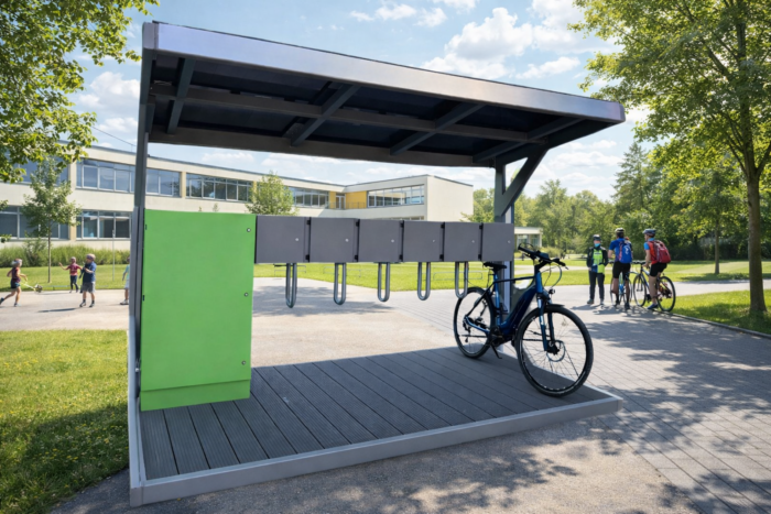 Basismodell E-Bike-Ladestation Schulhof